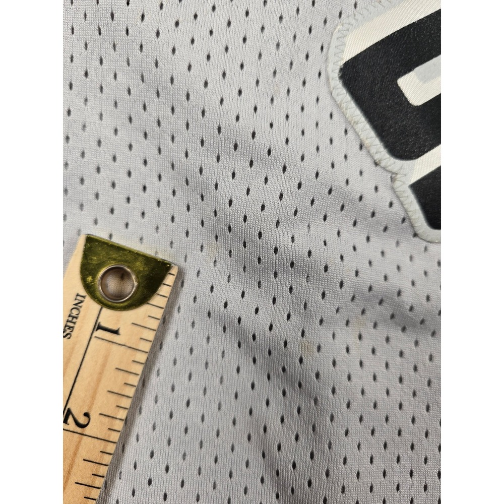 Vintage Nike San Antonio Spurs Tim Duncan NBA Jersey Mens L Silver Mesh 21 *Read - Picture 9 of 16